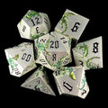 TDSO Metal Flying Dragon Yellow & Green 7 Dice Polyset