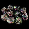 HALF PRICE CLEARANCE TDSO Metal Gears Iridescent Rainbow 10 x D10 Dice Set