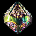 CLEARANCE TDSO Metal Gears Iridescent Rainbow Percentile Dice