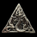 TDSO Metal Hollow Flying Dragon Antique Silver D4 Dice