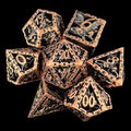 TDSO Metal Hollow Dragon Cage Antique Copper 7 Dice Polyset