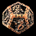 TDSO Metal Hollow Dragon Cage Antique Copper D12 Dice
