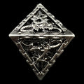 TDSO Metal Hollow Dragon Cage Antique Silver D8 Dice