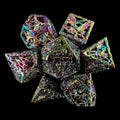 TDSO Metal Hollow Dragon Cage Iridescent 7 Dice Polyset