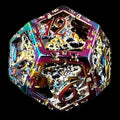 TDSO Metal Hollow Dragon Cage Iridescent D12 Dice