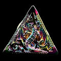 TDSO Metal Hollow Flying Dragon Iridescent Rainbow D4 Dice