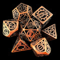TDSO Metal Hollow Gear Copper 7 Dice Polyset