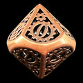 TDSO Metal Hollow Gear Copper D10 Dice