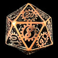 TDSO Metal Hollow Gear Copper D20 Dice