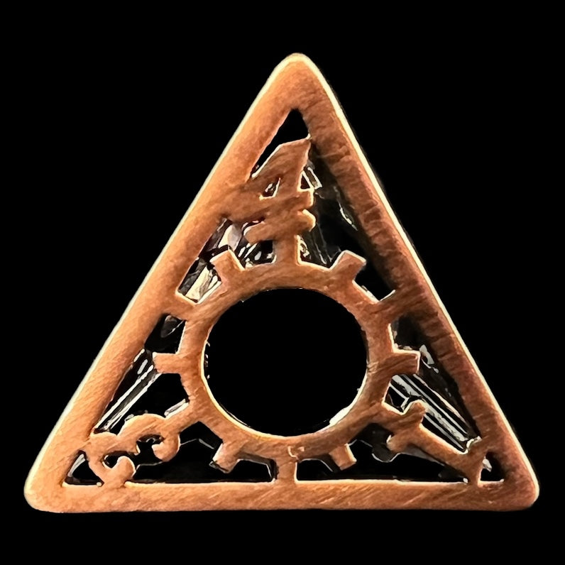 TDSO Metal Hollow Gear Copper D4 Dice