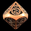TDSO Metal Hollow Gear Copper Percentile Dice