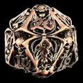TDSO Metal Hollow Skeleton Antique Copper D20 Dice