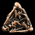 TDSO Metal Hollow Skeleton Antique Copper D4 Dice
