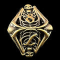 TDSO Metal Hollow Skeleton Antique Bronze D8 Dice