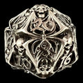 TDSO Metal Hollow Skeleton Antique Silver D20 Dice