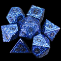 TDSO Metal Magic Shield Cobalt & Blue Mica 7 Dice Polyset