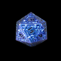 TDSO Metal Magic Shield Cobalt & Blue Mica D20 Dice