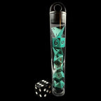 TDSO Metal Mint Green MINI 10mm 7 Dice Polyset In Tube