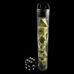 TDSO Metal Pale Green MINI 10mm 7 Dice Polyset In Tube