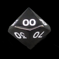 HALF PRICE CLEARANCE TDSO Metal Polished Black Nickel Finish Percentile Dice