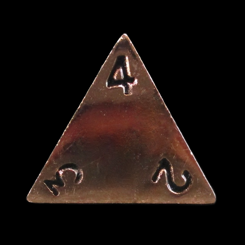 HALF PRICE CLEARANCE TDSO Metal Polished Copper Finish D4 Dice