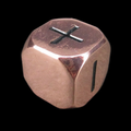 HALF PRICE CLEARANCE TDSO Metal Polished Copper Finish Fudge Fate D6 Dice