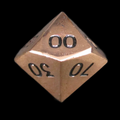 HALF PRICE CLEARANCE TDSO Metal Polished Copper Finish Percentile Dice