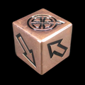 HALF PRICE CLEARANCE TDSO Metal Polished Copper Finish Scatter D6 Dice