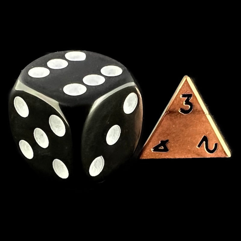 CLEARANCE TDSO Metal Polished Copper MINI 10mm D4 Dice