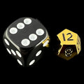 CLEARANCE TDSO Metal Polished Gold MINI 10mm D12 Dice