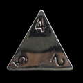 HALF PRICE CLEARANCE TDSO Metal Polished Silver Finish D4 Dice