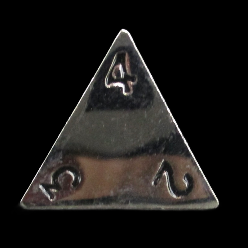 HALF PRICE CLEARANCE TDSO Metal Polished Silver Finish D4 Dice