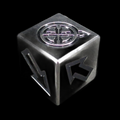 HALF PRICE CLEARANCE TDSO Metal Polished Silver Finish Scatter D6 Dice