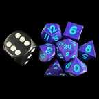 TDSO Metal Purple MINI 10mm 7 Dice Polyset In Tube