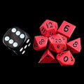 TDSO Metal Red MINI 10mm 7 Dice Polyset In Tube