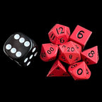 TDSO Metal Red MINI 10mm 7 Dice Polyset In Tube