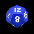 HALF PRICE CLEARANCE TDSO Metal Spectrum Blue Finish D12 Dice