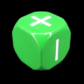 HALF PRICE CLEARANCE TDSO Metal Spectrum Green Finish Fudge Fate D6 Dice