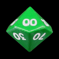 HALF PRICE CLEARANCE TDSO Metal Spectrum Green Finish Percentile Dice