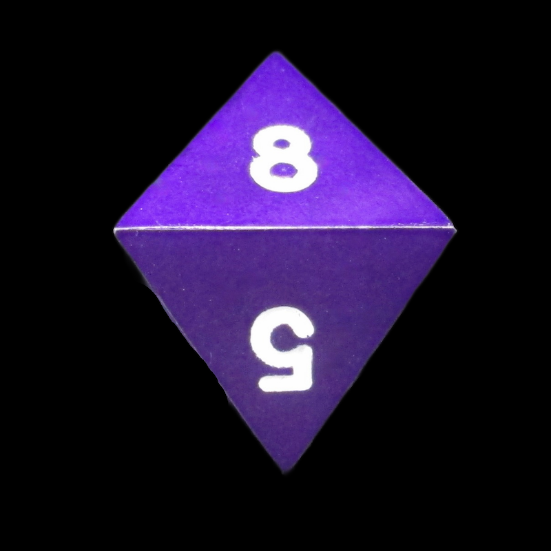 HALF PRICE CLEARANCE TDSO Metal Spectrum Purple Finish D8 Dice