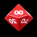 HALF PRICE CLEARANCE TDSO Metal Spectrum Red Finish Percentile Dice