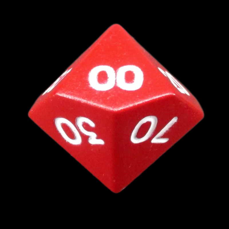 HALF PRICE CLEARANCE TDSO Metal Spectrum Red Finish Percentile Dice
