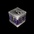 TDSO Metal Strata Antique Silver & Amethyst Mica D6 Dice