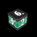 TDSO Metal Strata Black Nickel & Green D6 Dice