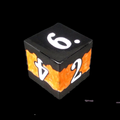TDSO Metal Strata Black Nickel & Orange D6 Dice