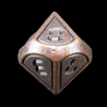 TDSO Metal Digital Antique Copper & Black D10 Dice