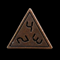 TDSO Metal Digital Antique Copper & Black D4 Dice