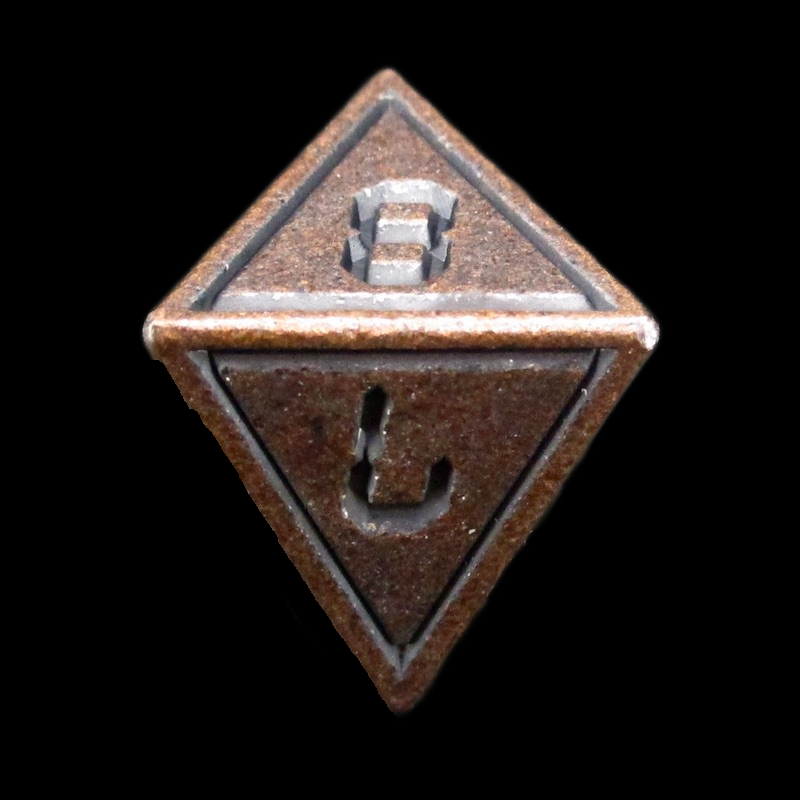 TDSO Metal Digital Antique Copper & Black D8 Dice