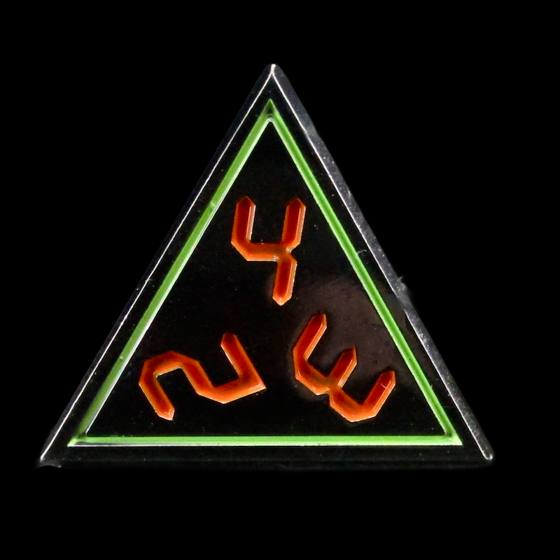 TDSO Metal Digital Black Nickel Glow & Red D4 Dice