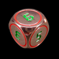 TDSO Metal Digital Copper Red &amp; Green D6 Dice